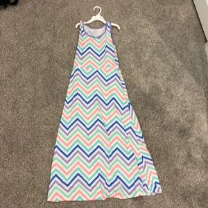 zig zag patterned maxi dress